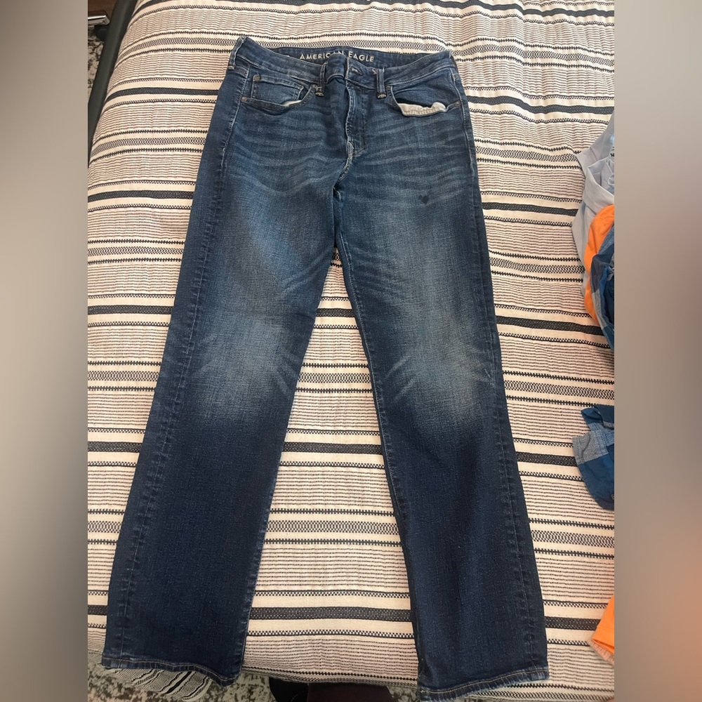 American Eagle Outfitters Dark Blue Straight Jeans